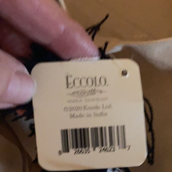 Ecco canvas  and leather tote I love Wisconsin pom-pom new - Picture 8 of 8